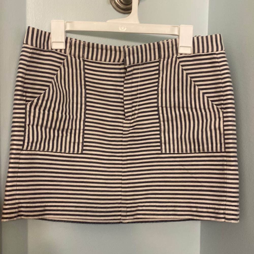 Madewell striped mini skirt with pockets